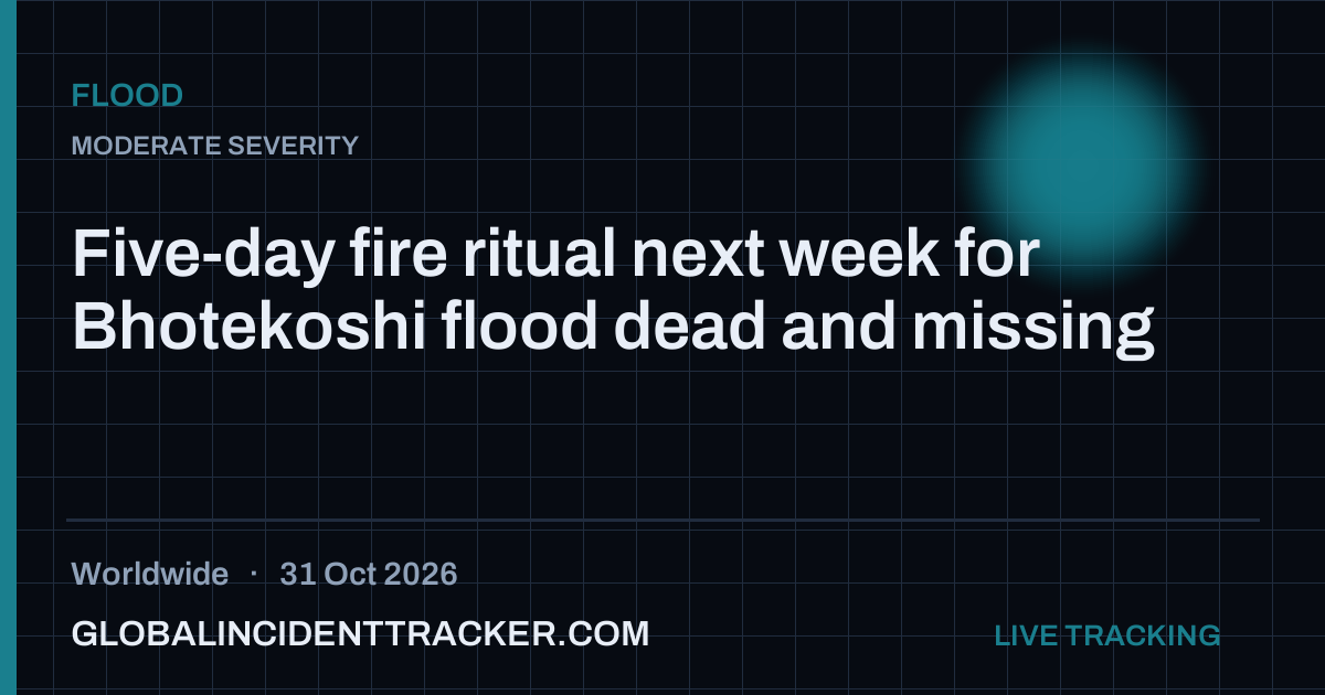 Flood incident in worldwide on 31 October 2026 — Global Incident Tracker report card