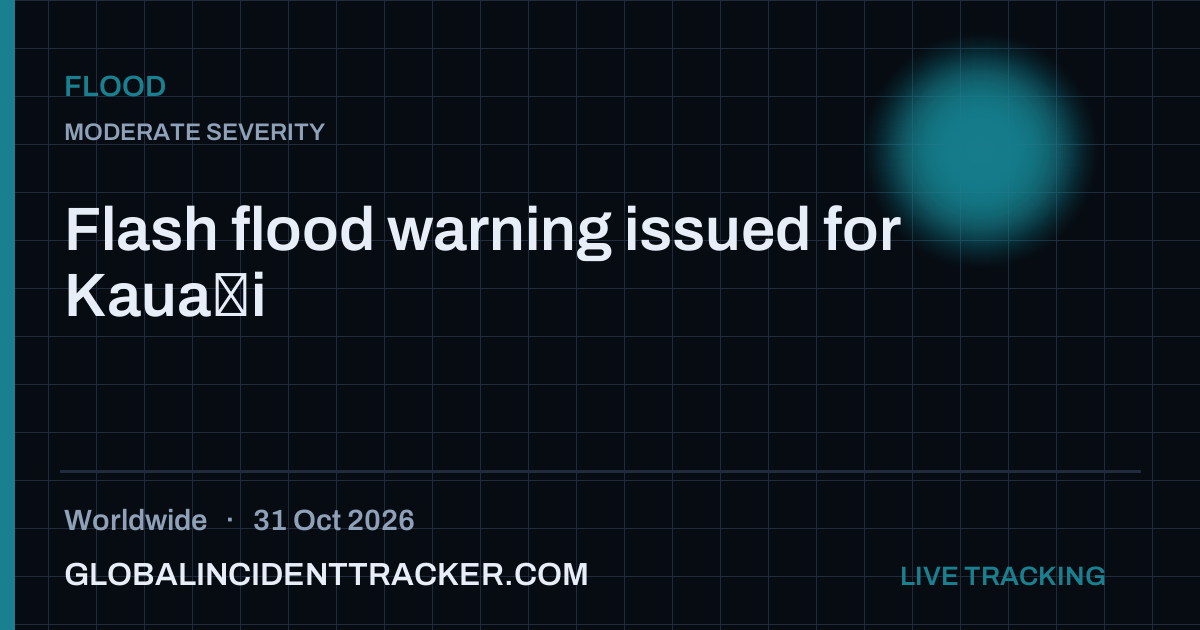 Flood incident in worldwide on 31 October 2026 — Global Incident Tracker report card