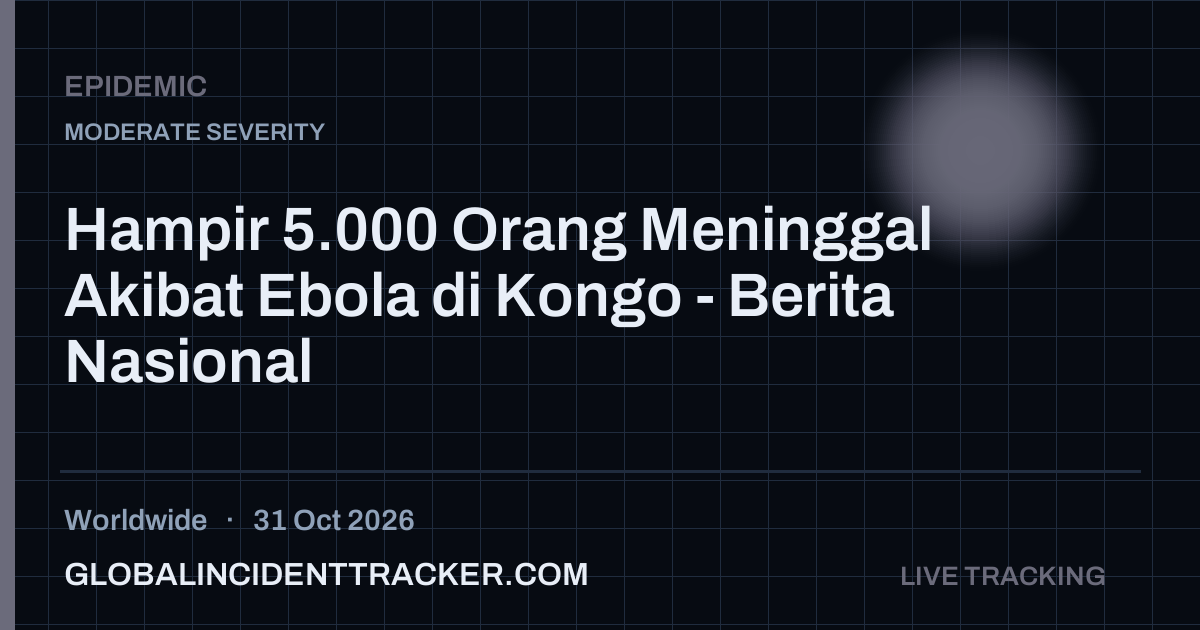 Epidemic incident in worldwide on 31 October 2026 — Global Incident Tracker report card