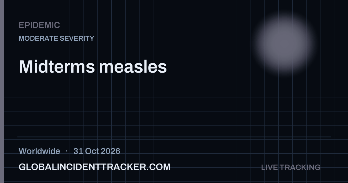 Epidemic incident in worldwide on 31 October 2026 — Global Incident Tracker report card