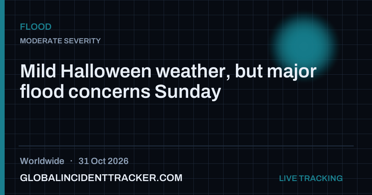 Flood incident in worldwide on 31 October 2026 — Global Incident Tracker report card