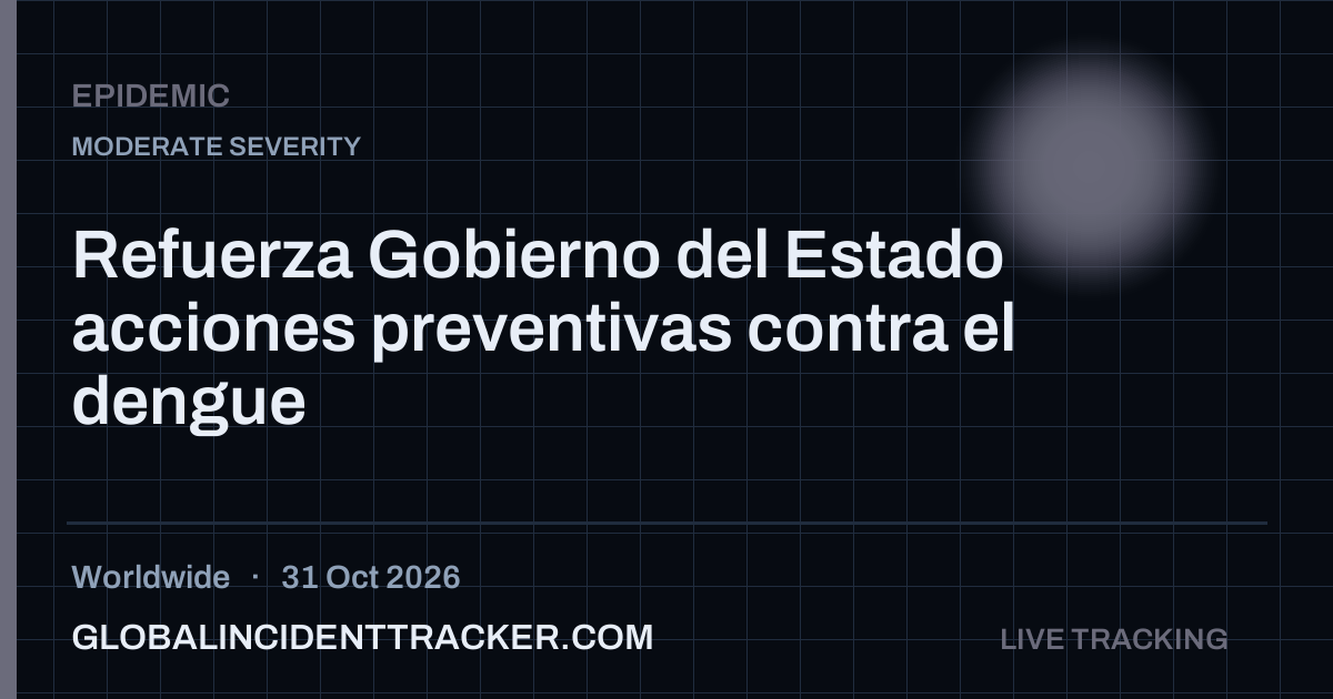 Epidemic incident in worldwide on 31 October 2026 — Global Incident Tracker report card