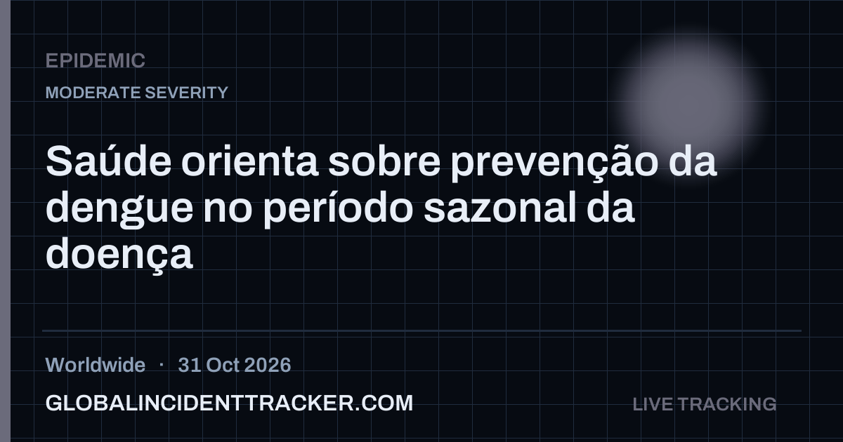 Epidemic incident in worldwide on 31 October 2026 — Global Incident Tracker report card