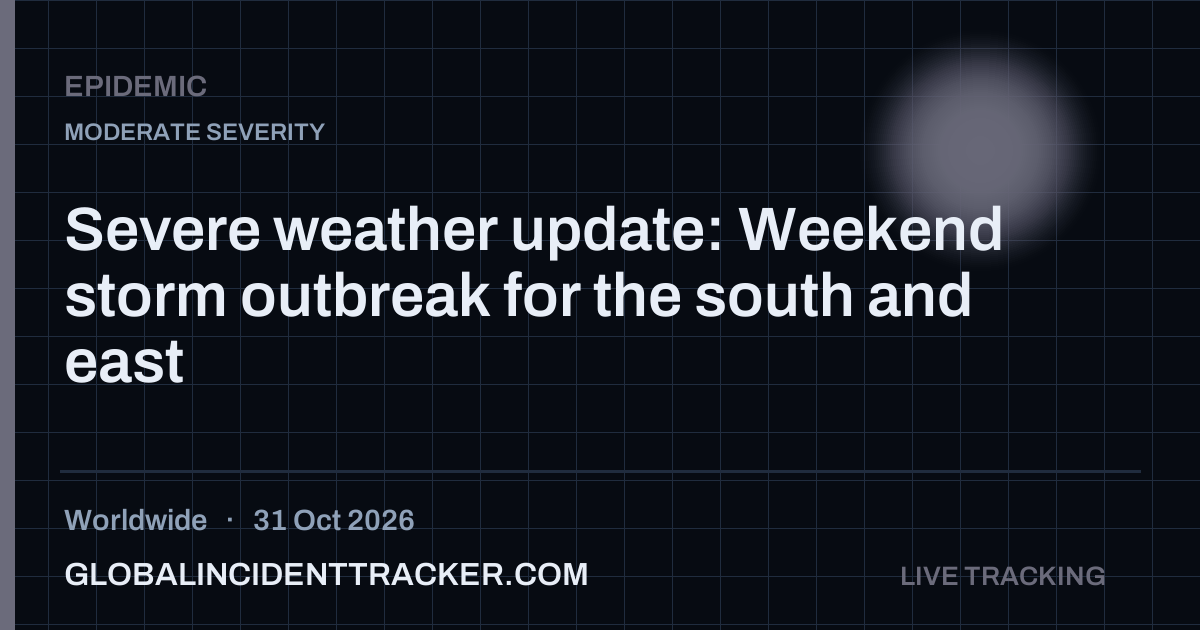 Epidemic incident in worldwide on 31 October 2026 — Global Incident Tracker report card
