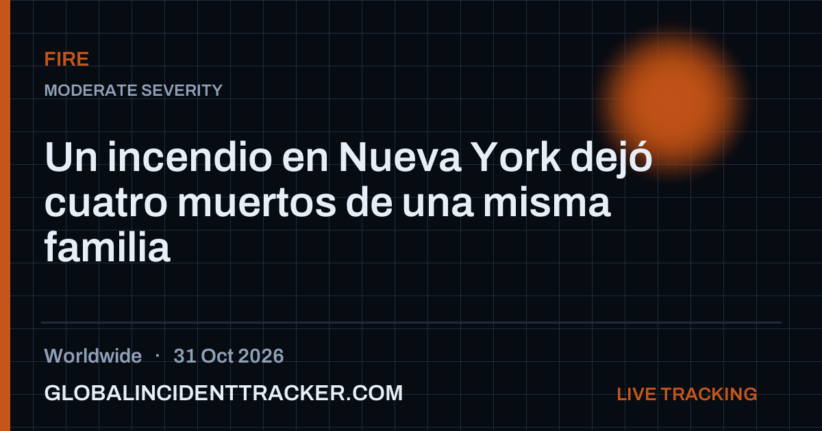 Fire incident in worldwide on 31 October 2026 — Global Incident Tracker report card