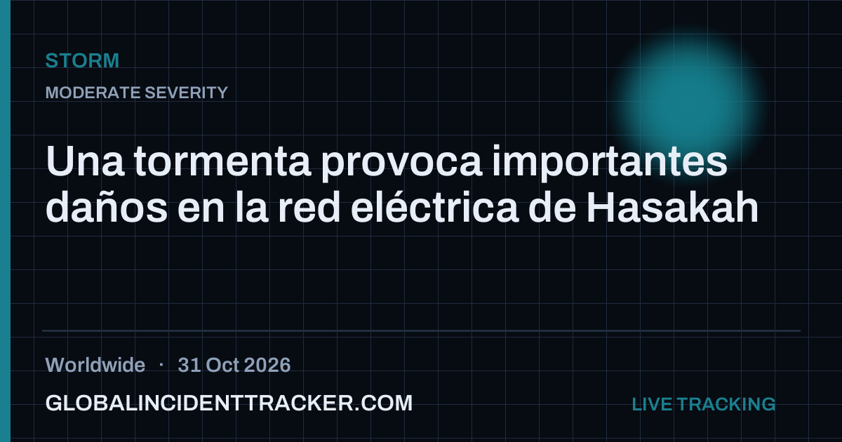 Storm incident in worldwide on 31 October 2026 — Global Incident Tracker report card