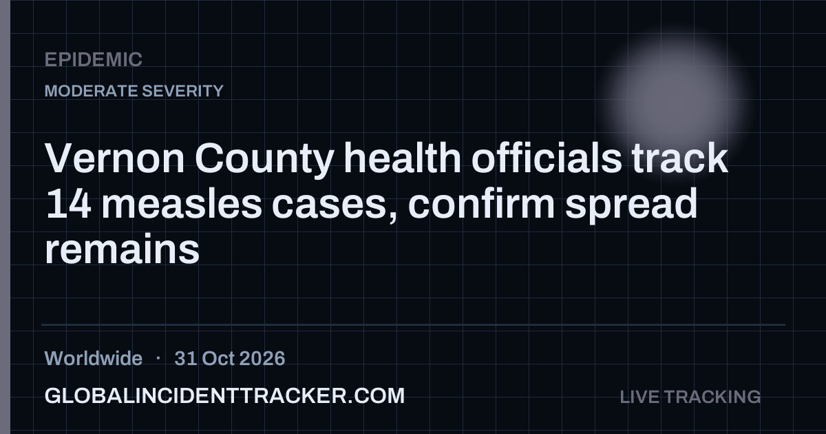 Epidemic incident in worldwide on 31 October 2026 — Global Incident Tracker report card