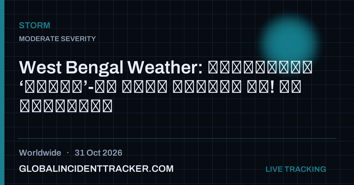 Storm incident in worldwide on 31 October 2026 — Global Incident Tracker report card