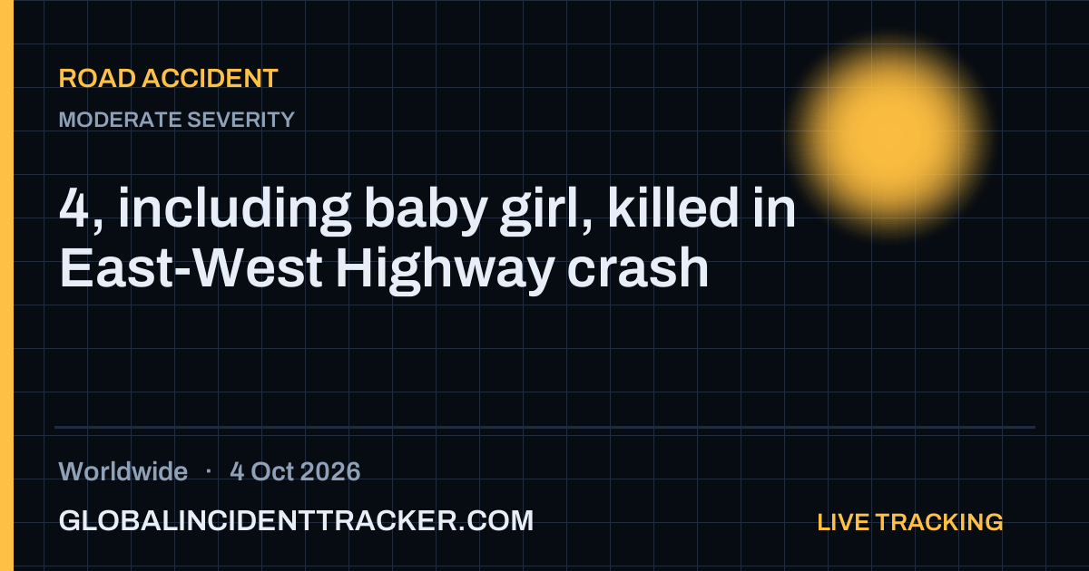 Road Accident incident in worldwide on 4 October 2026 — Global Incident Tracker report card