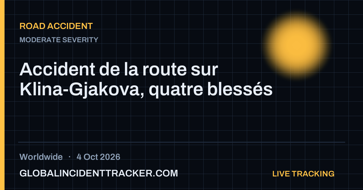 Road Accident incident in worldwide on 4 October 2026 — Global Incident Tracker report card