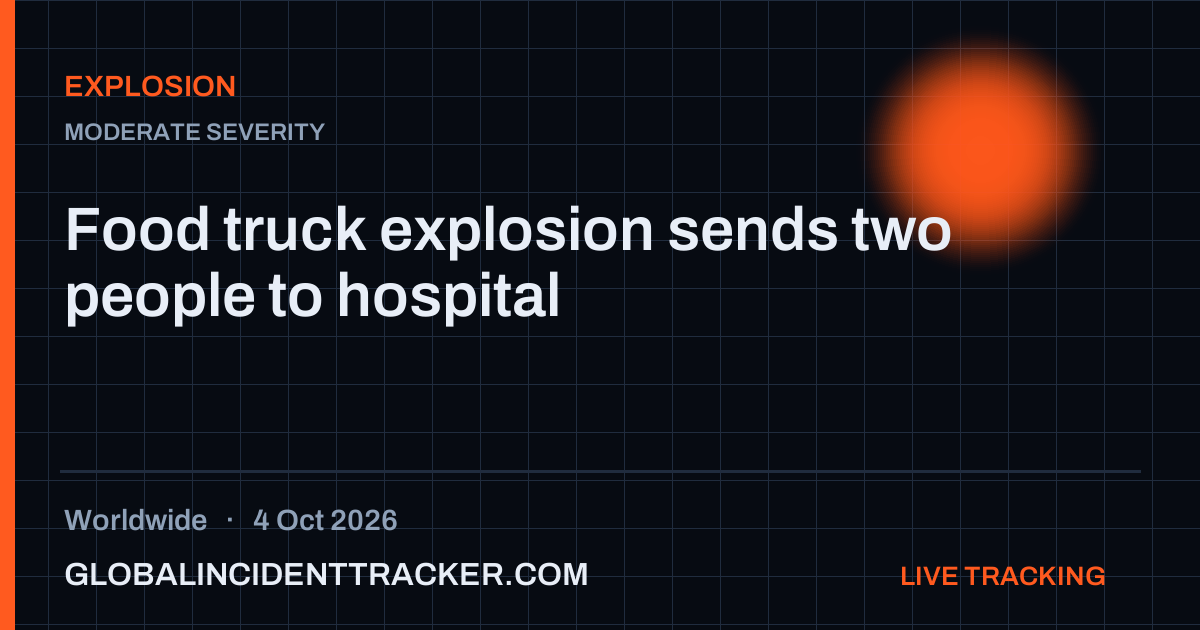 Explosion incident in worldwide on 4 October 2026 — Global Incident Tracker report card