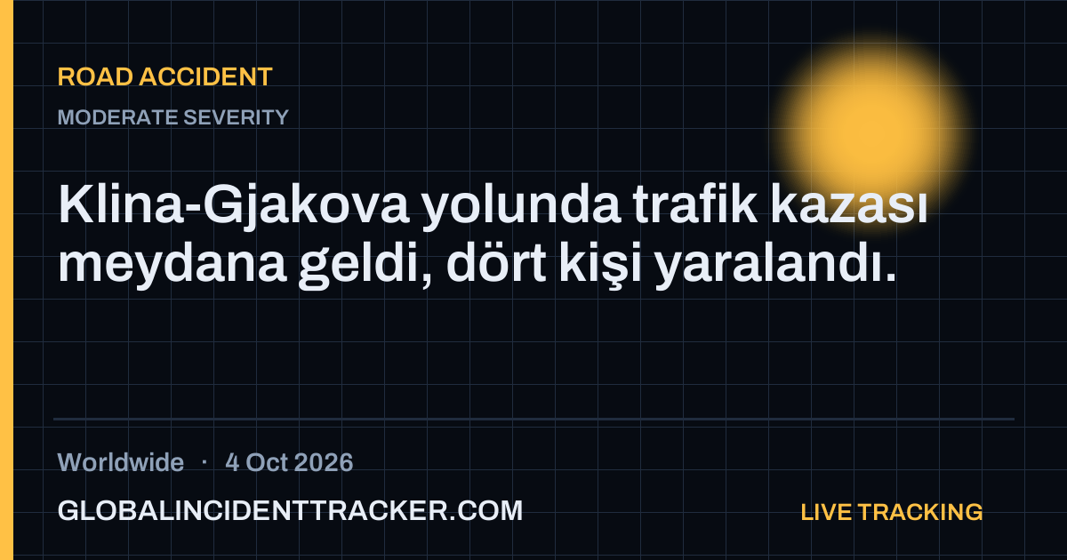 Road Accident incident in worldwide on 4 October 2026 — Global Incident Tracker report card