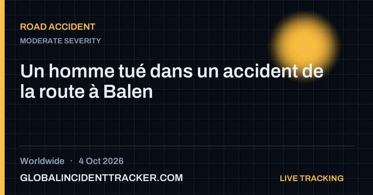Road Accident incident in worldwide on 4 October 2026 — Global Incident Tracker report card