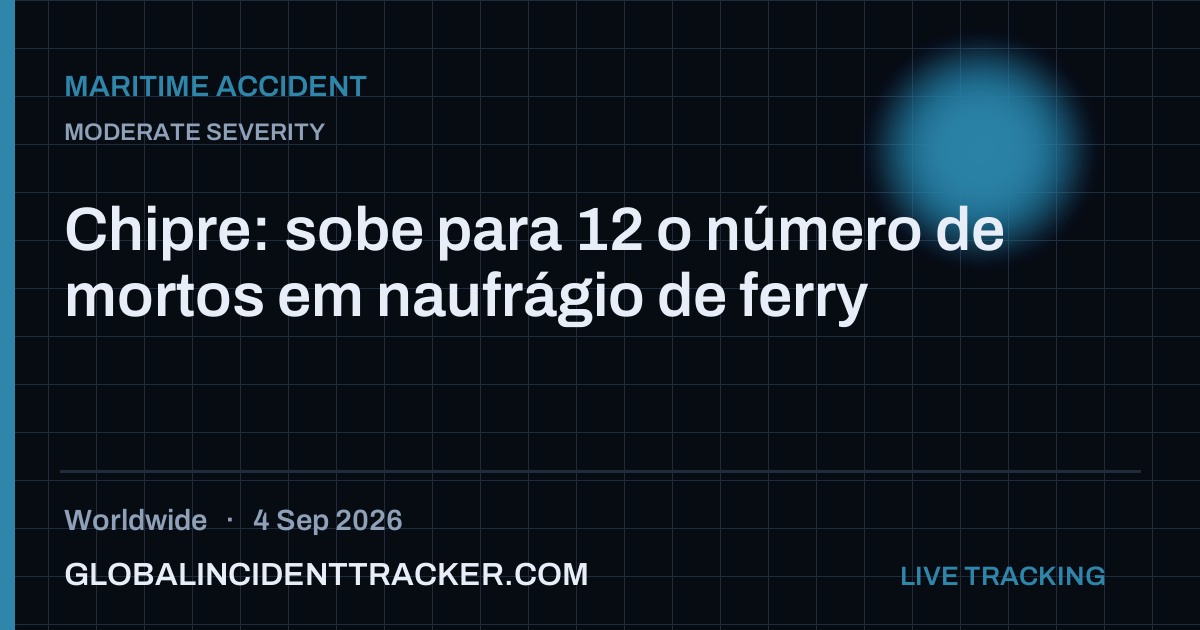 Maritime Accident incident in worldwide on 4 September 2026 — Global Incident Tracker report card