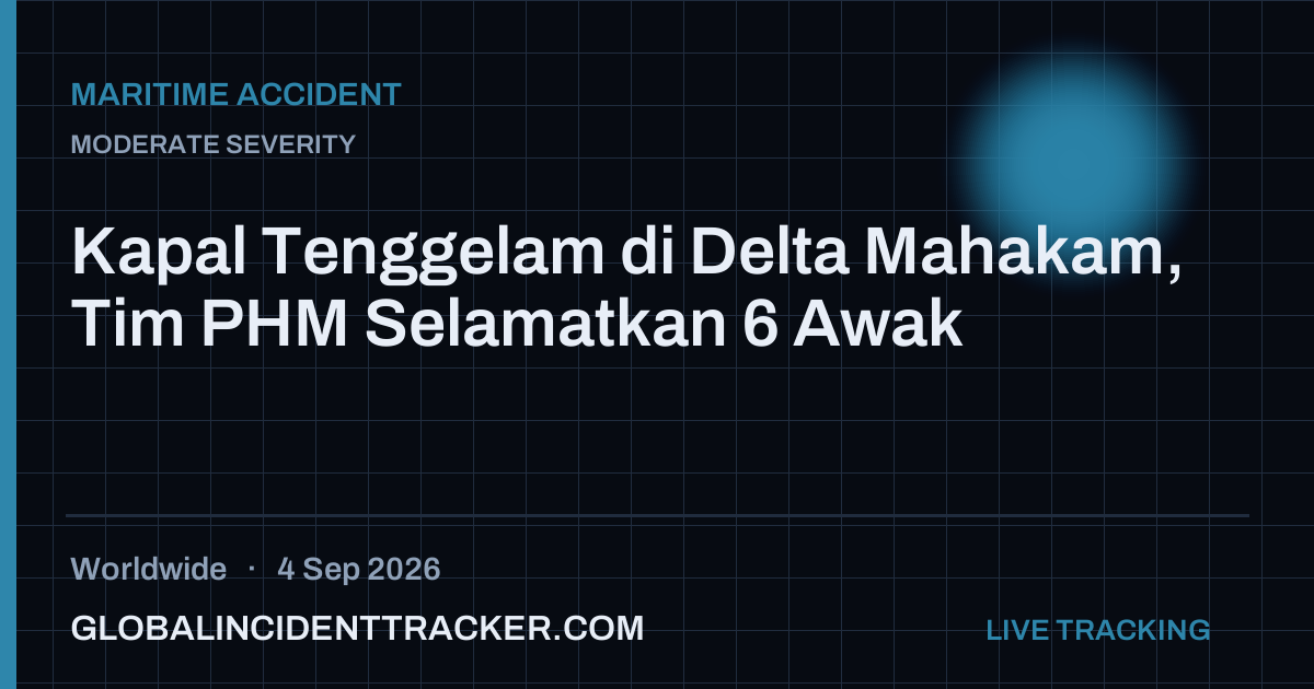Maritime Accident incident in worldwide on 4 September 2026 — Global Incident Tracker report card