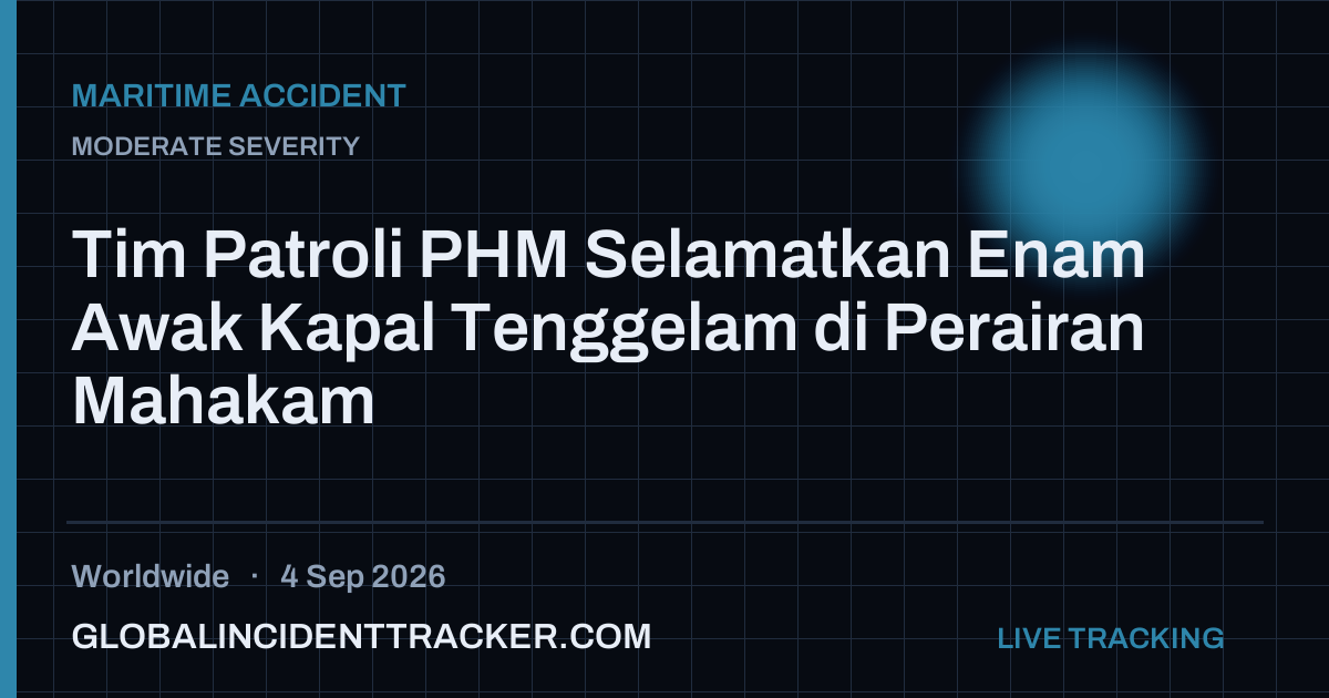 Maritime Accident incident in worldwide on 4 September 2026 — Global Incident Tracker report card