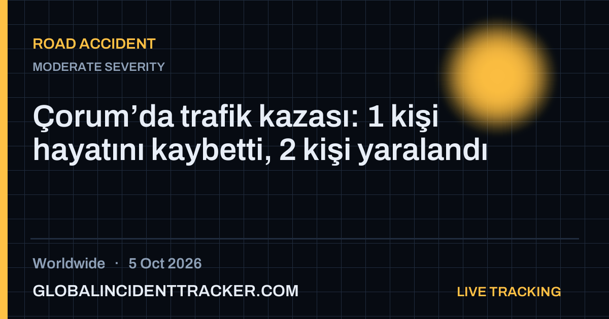 Road Accident incident in worldwide on 5 October 2026 — Global Incident Tracker report card