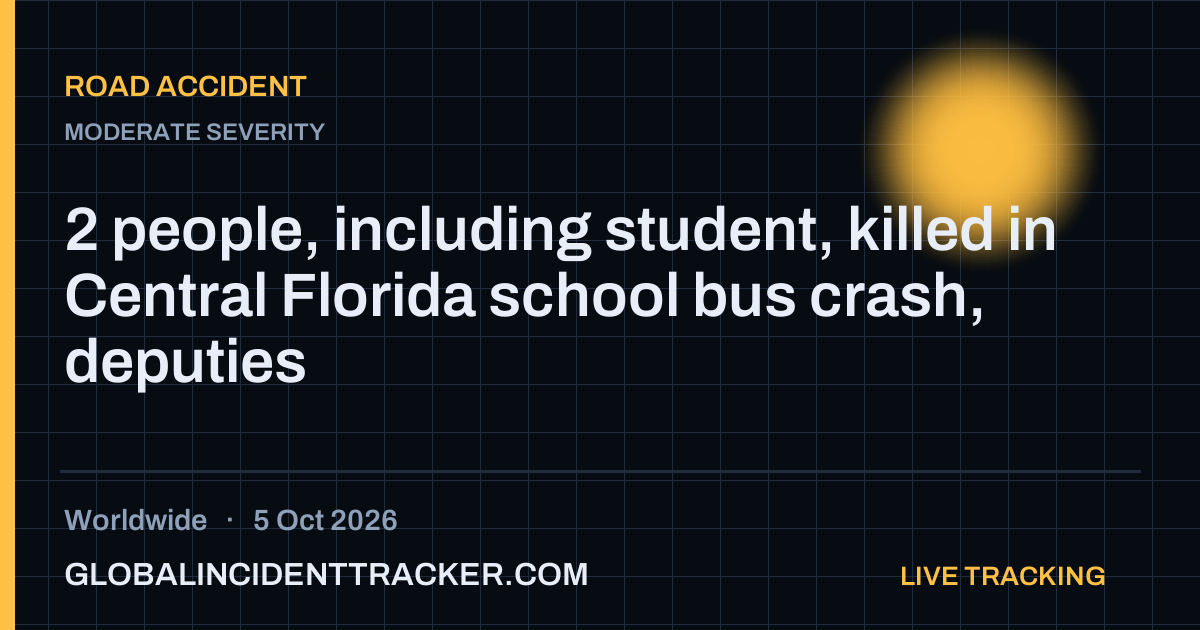 Road Accident incident in worldwide on 5 October 2026 — Global Incident Tracker report card