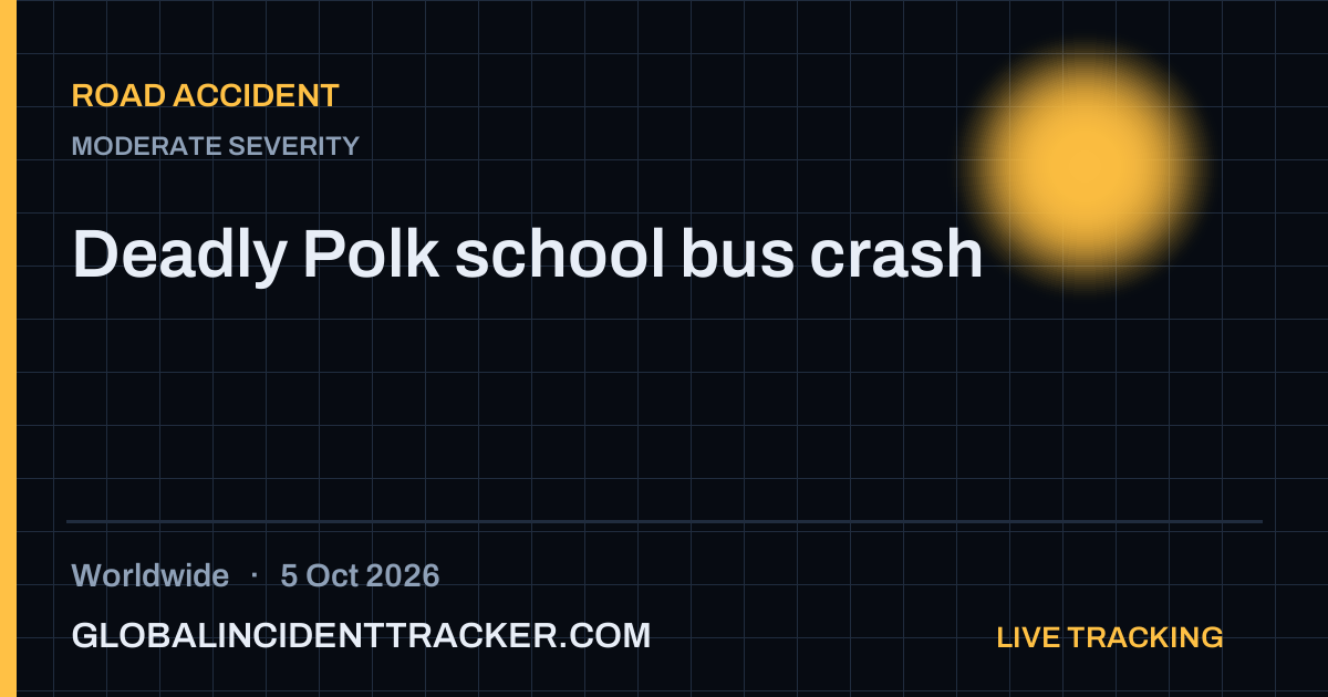 Road Accident incident in worldwide on 5 October 2026 — Global Incident Tracker report card