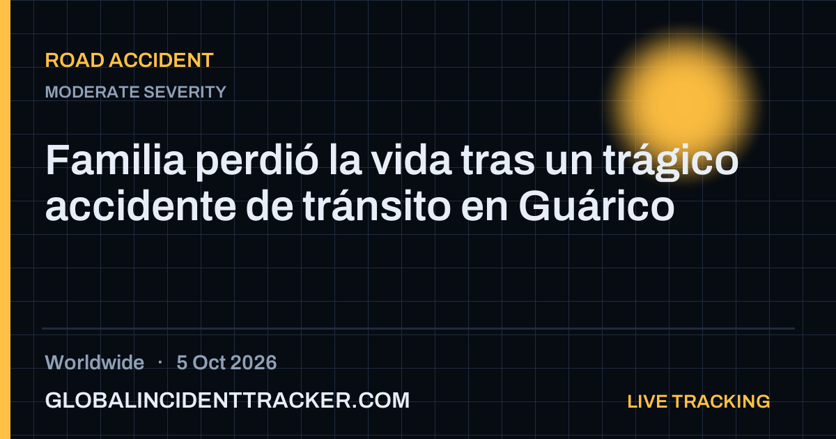 Road Accident incident in worldwide on 5 October 2026 — Global Incident Tracker report card