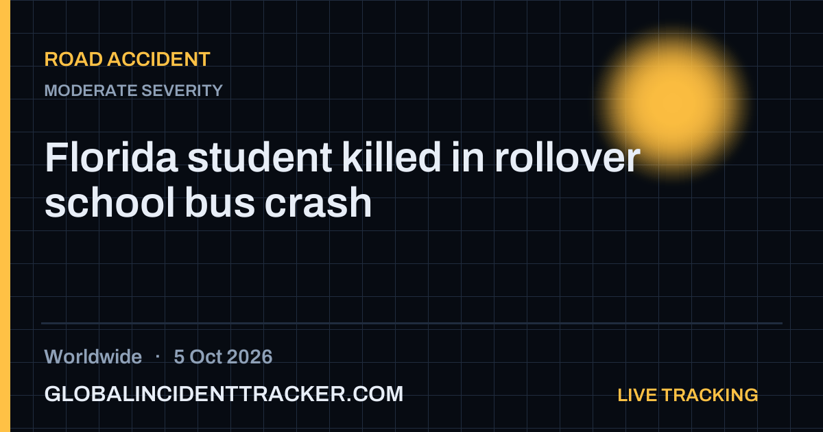 Road Accident incident in worldwide on 5 October 2026 — Global Incident Tracker report card