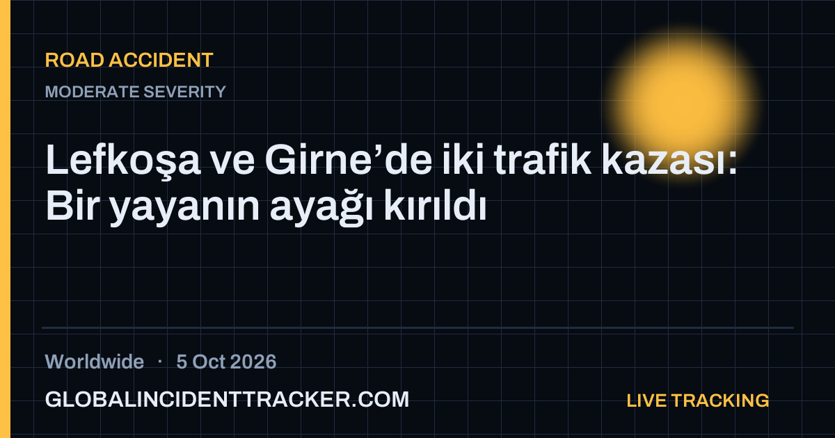 Road Accident incident in worldwide on 5 October 2026 — Global Incident Tracker report card