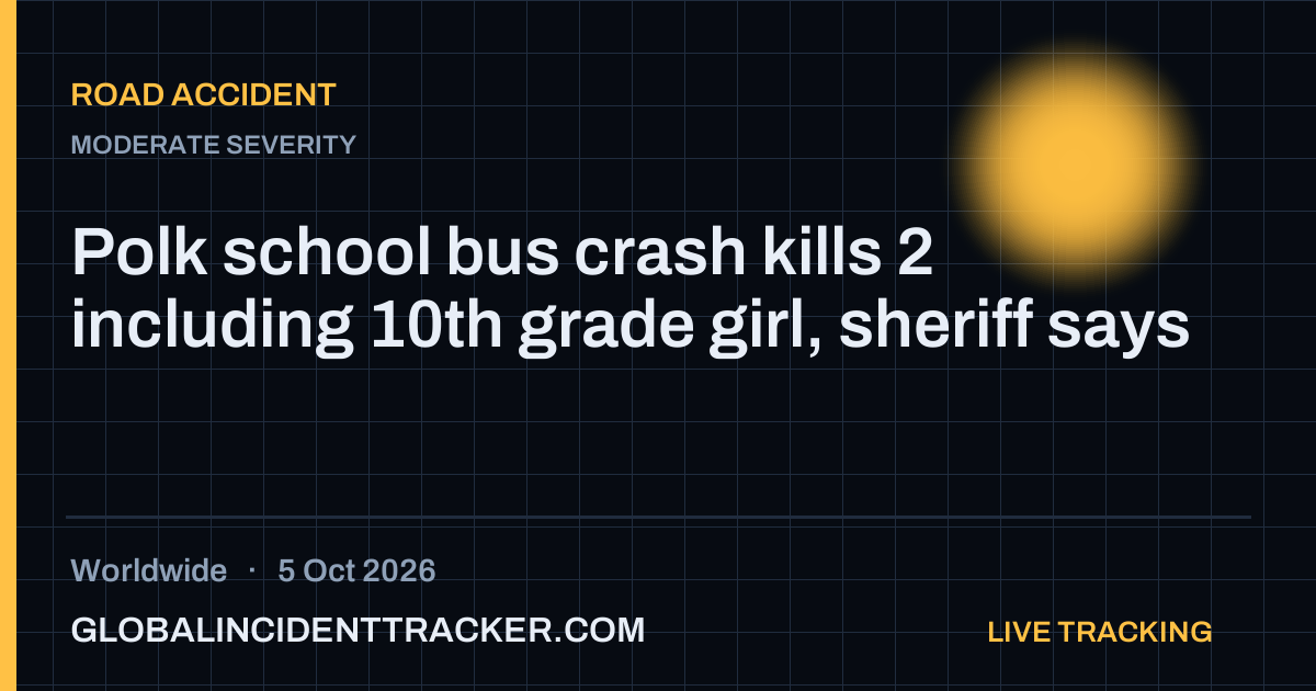Road Accident incident in worldwide on 5 October 2026 — Global Incident Tracker report card