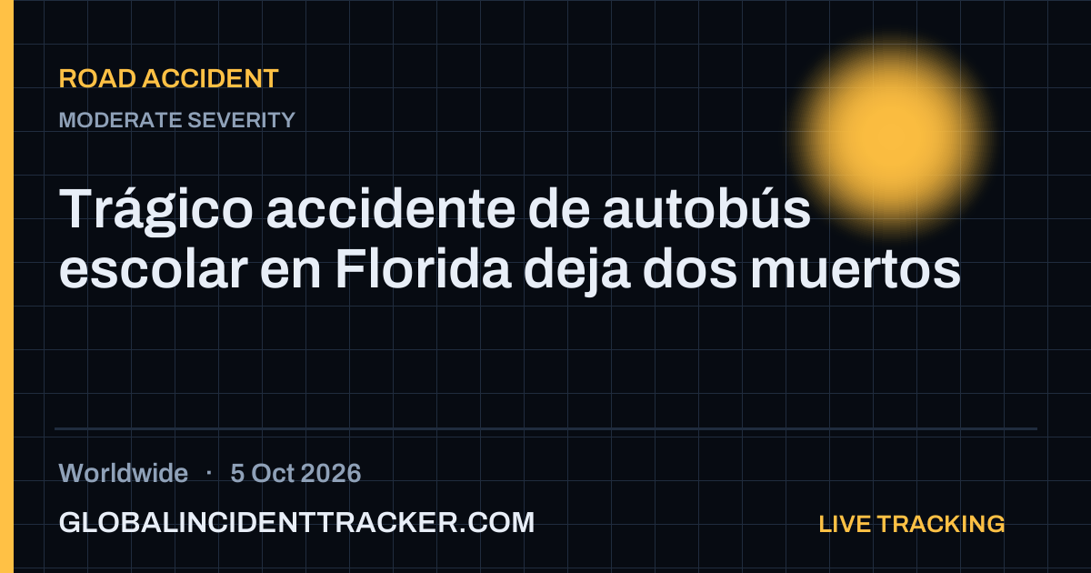 Road Accident incident in worldwide on 5 October 2026 — Global Incident Tracker report card