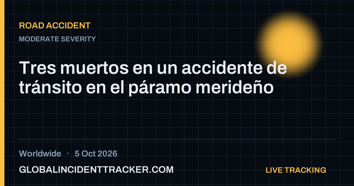 Road Accident incident in worldwide on 5 October 2026 — Global Incident Tracker report card
