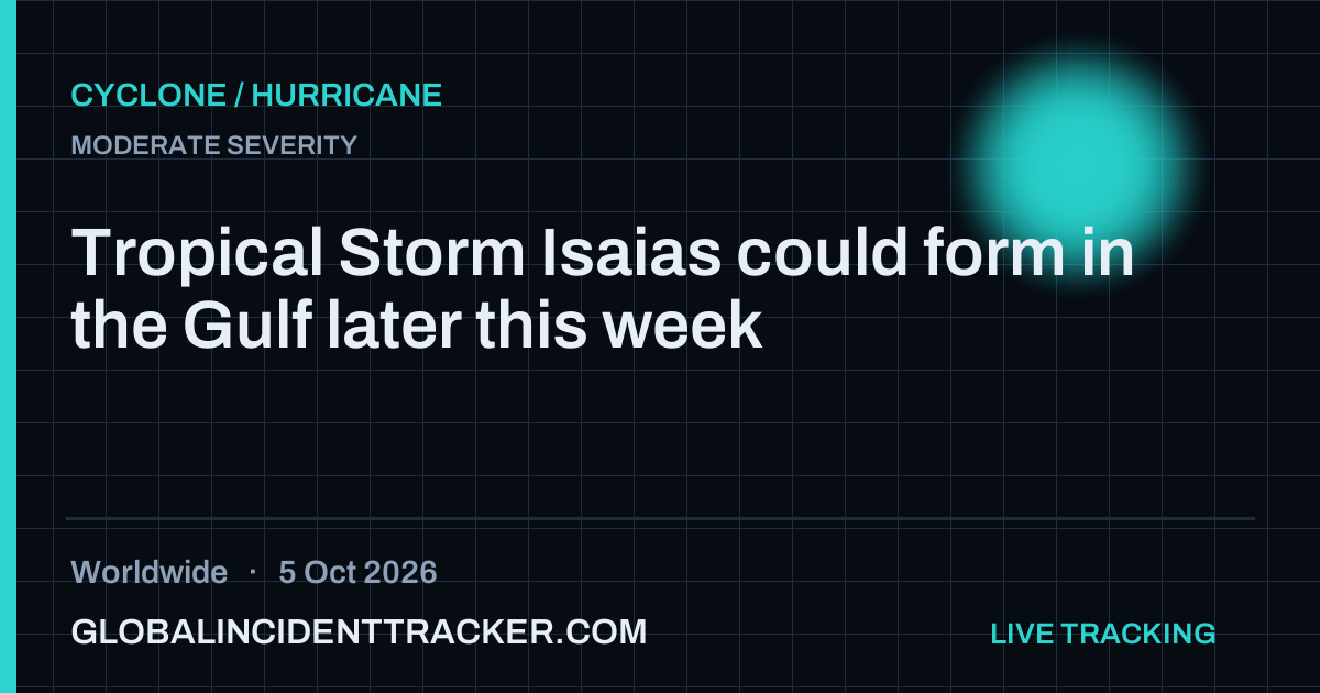 Cyclone / Hurricane incident in worldwide on 5 October 2026 — Global Incident Tracker report card