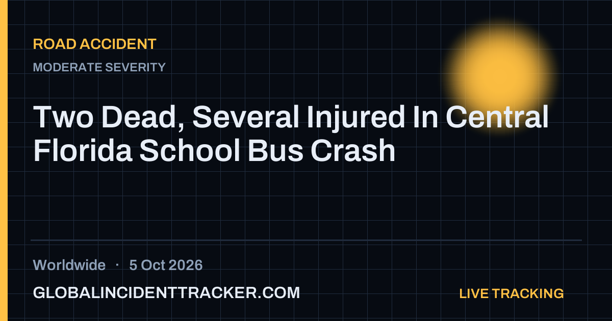 Road Accident incident in worldwide on 5 October 2026 — Global Incident Tracker report card
