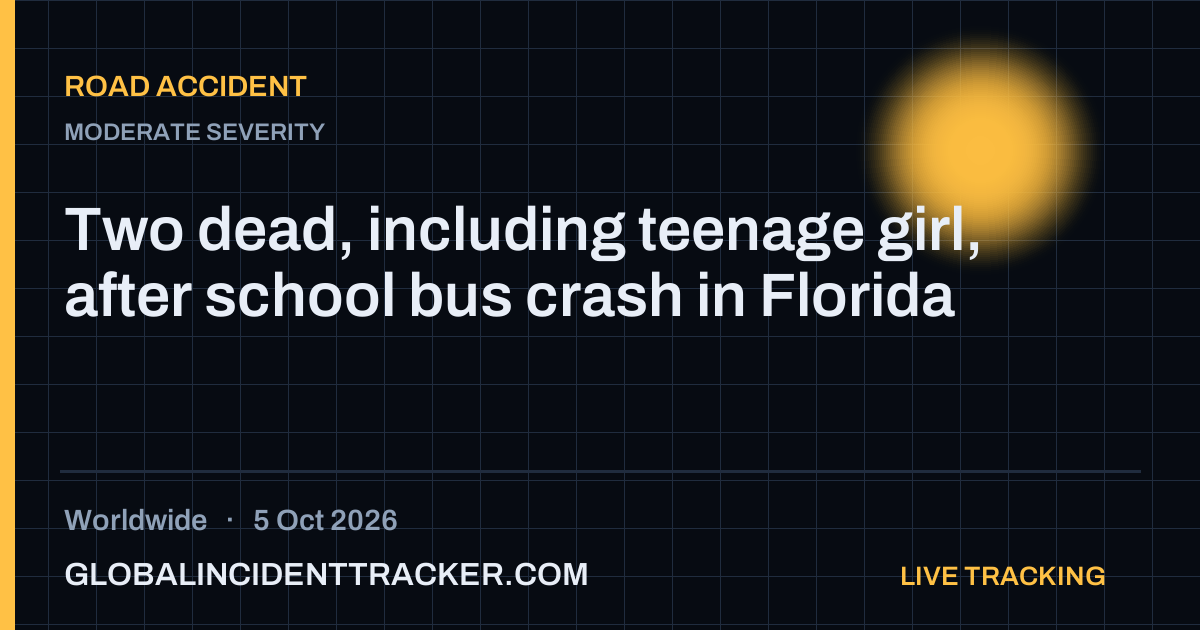 Road Accident incident in worldwide on 5 October 2026 — Global Incident Tracker report card