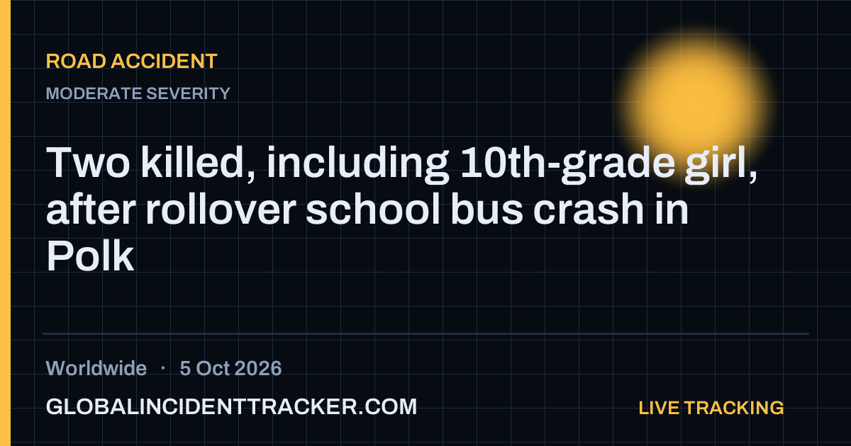 Road Accident incident in worldwide on 5 October 2026 — Global Incident Tracker report card