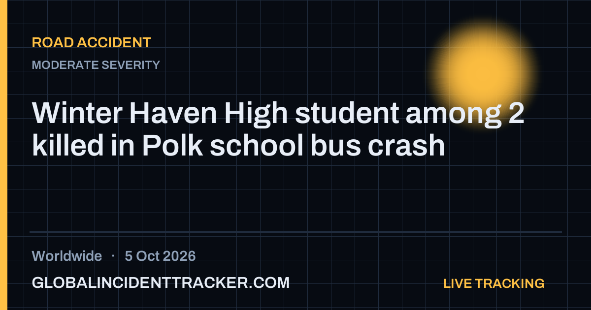 Road Accident incident in worldwide on 5 October 2026 — Global Incident Tracker report card
