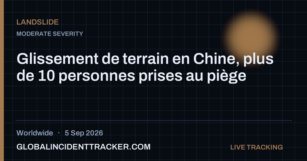 Landslide incident in worldwide on 5 September 2026 — Global Incident Tracker report card