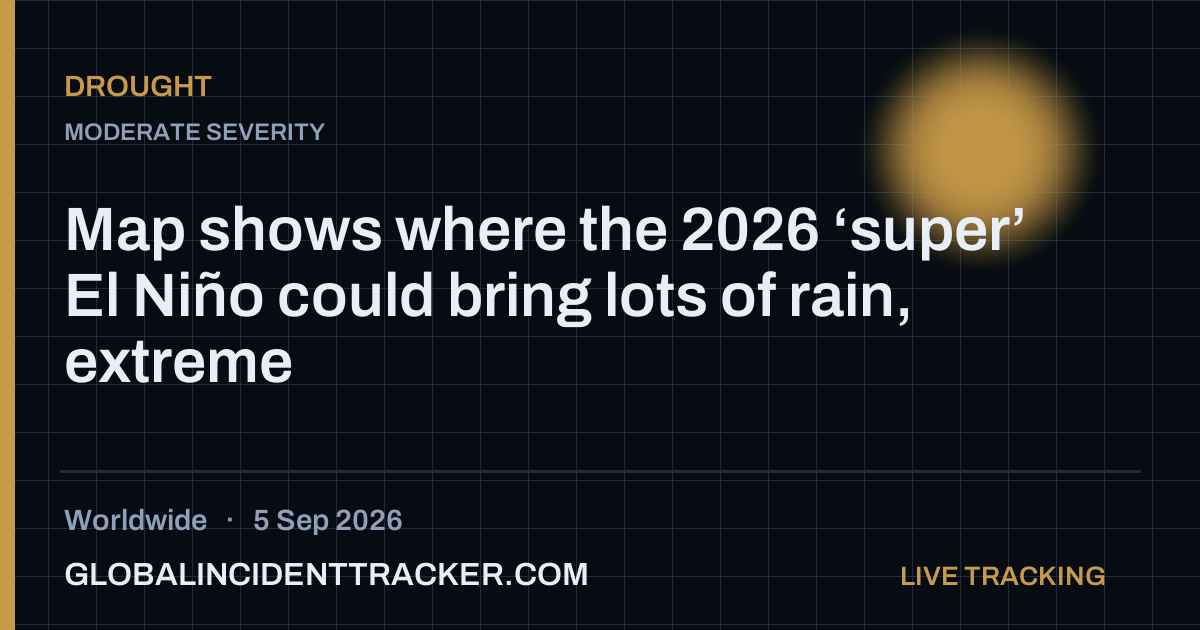 Drought incident in worldwide on 5 September 2026 — Global Incident Tracker report card