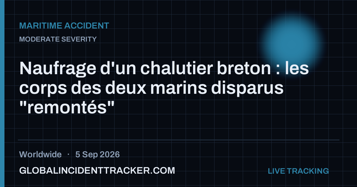 Maritime Accident incident in worldwide on 5 September 2026 — Global Incident Tracker report card