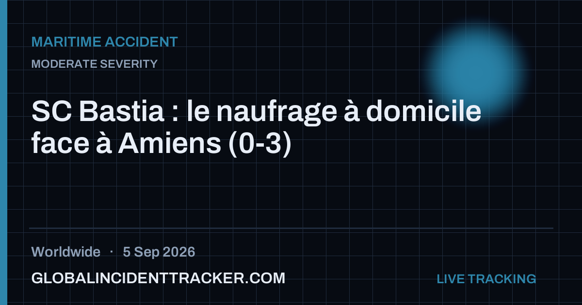 Maritime Accident incident in worldwide on 5 September 2026 — Global Incident Tracker report card