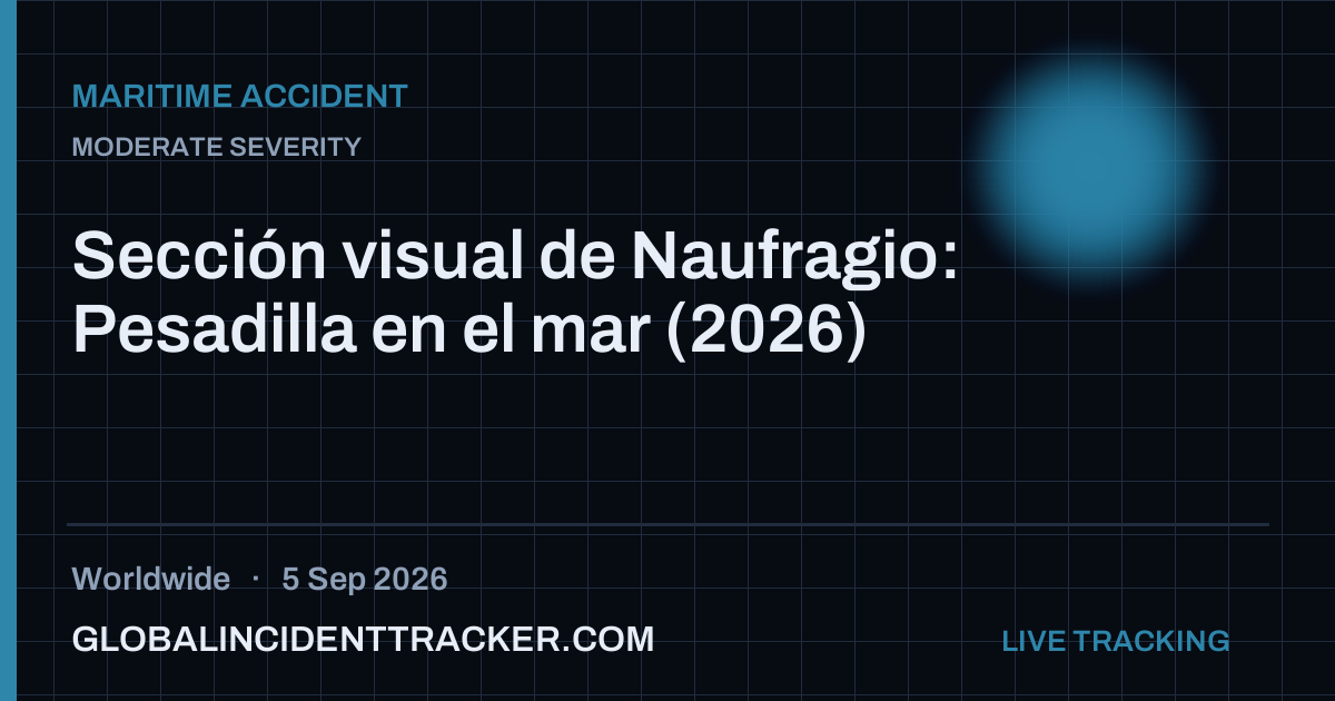 Maritime Accident incident in worldwide on 5 September 2026 — Global Incident Tracker report card
