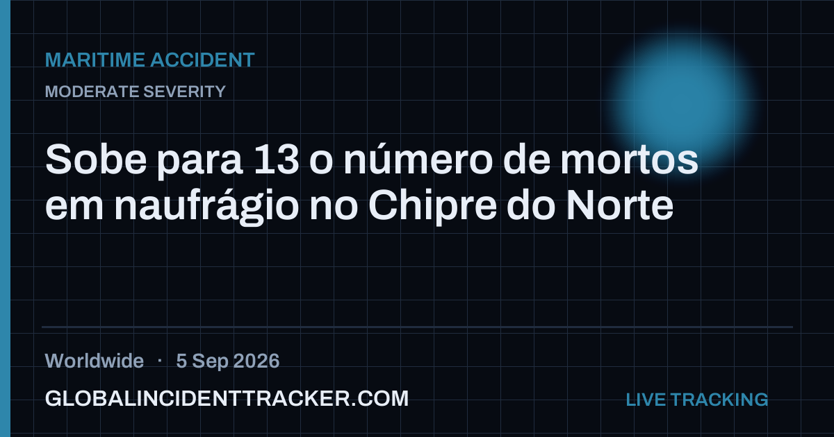 Maritime Accident incident in worldwide on 5 September 2026 — Global Incident Tracker report card
