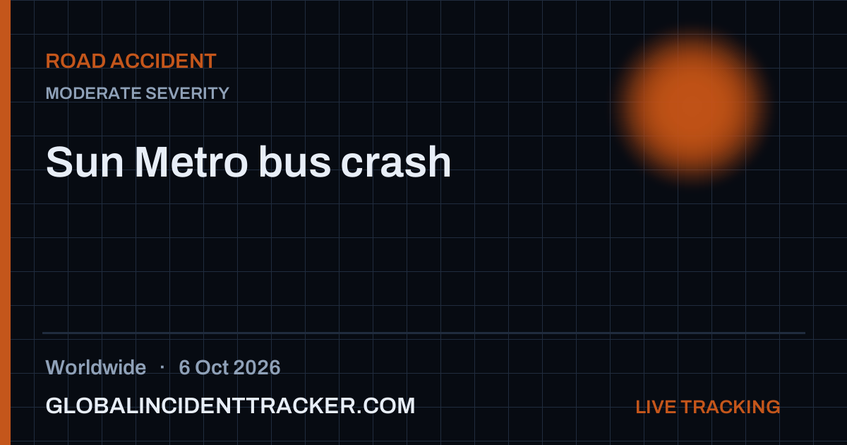 Sun Metro bus crash — 6 October 2026