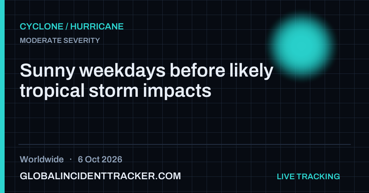 Cyclone / Hurricane incident in worldwide on 6 October 2026 — Global Incident Tracker report card