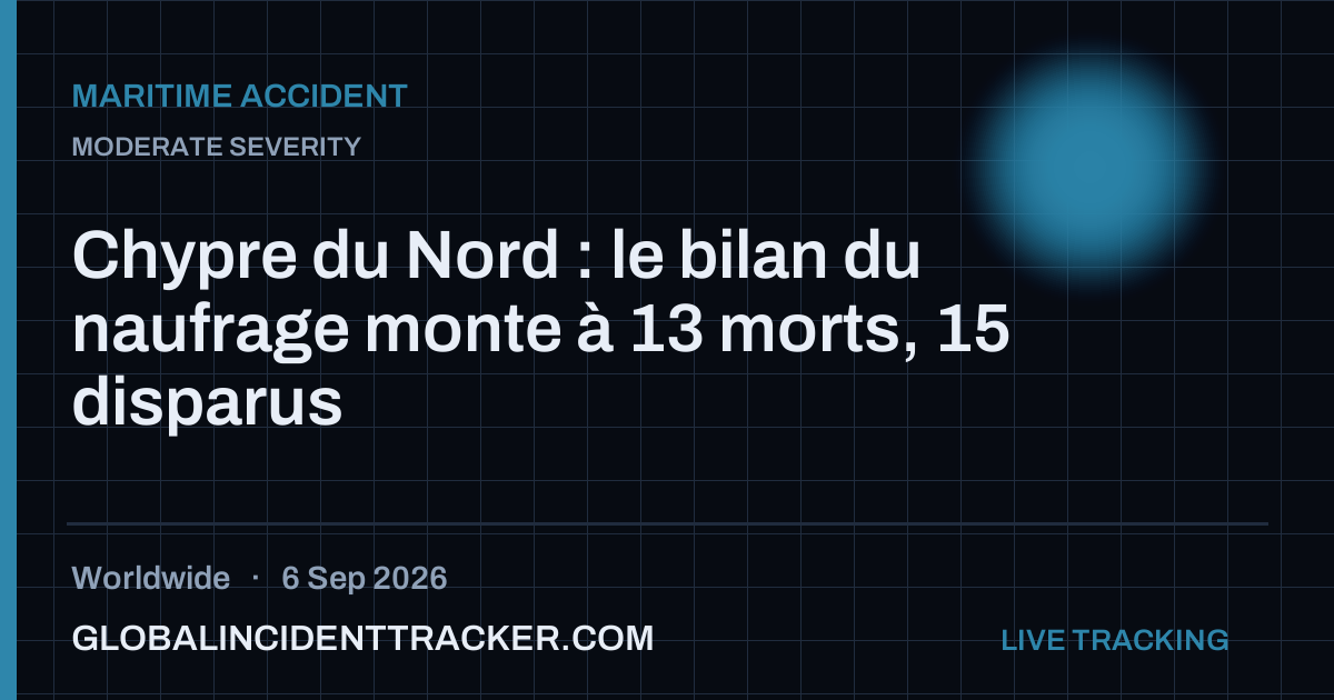 Maritime Accident incident in worldwide on 6 September 2026 — Global Incident Tracker report card
