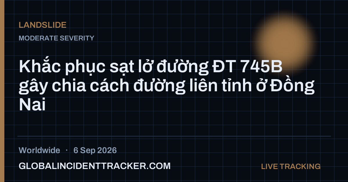 Landslide incident in worldwide on 6 September 2026 — Global Incident Tracker report card