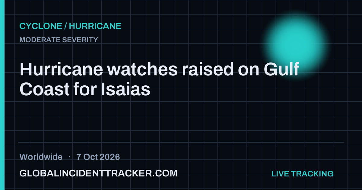 Cyclone / Hurricane incident in worldwide on 7 October 2026 — Global Incident Tracker report card
