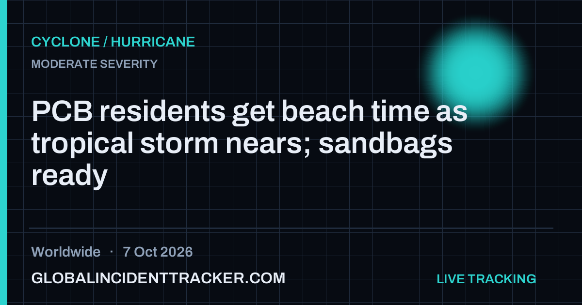 Cyclone / Hurricane incident in worldwide on 7 October 2026 — Global Incident Tracker report card