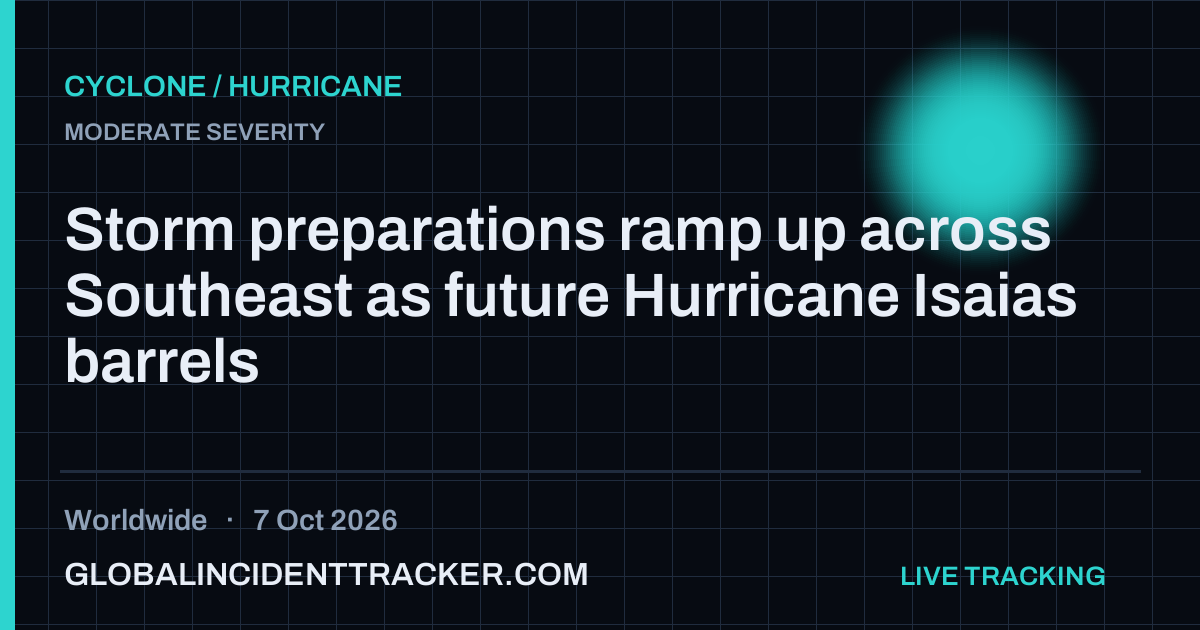 Cyclone / Hurricane incident in worldwide on 7 October 2026 — Global Incident Tracker report card