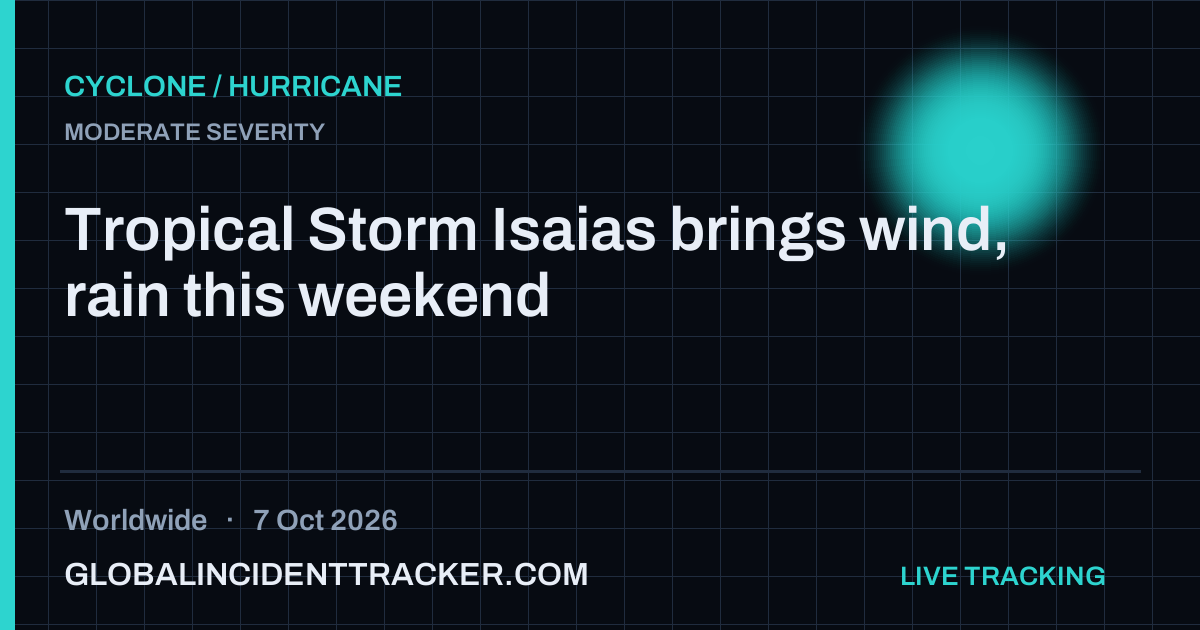 Cyclone / Hurricane incident in worldwide on 7 October 2026 — Global Incident Tracker report card