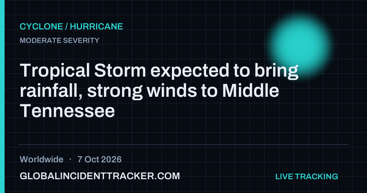 Cyclone / Hurricane incident in worldwide on 7 October 2026 — Global Incident Tracker report card