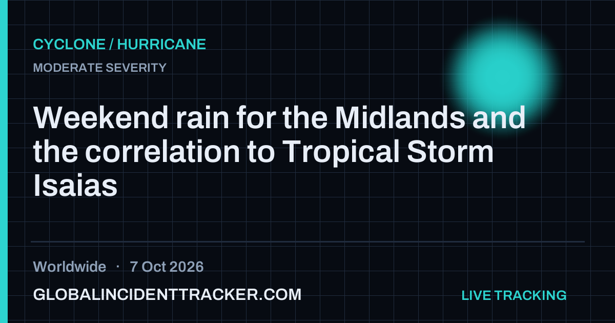 Cyclone / Hurricane incident in worldwide on 7 October 2026 — Global Incident Tracker report card